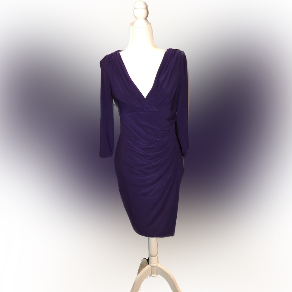 Lauren Ralph Lauren Purple Cocktail Dress, S 10P